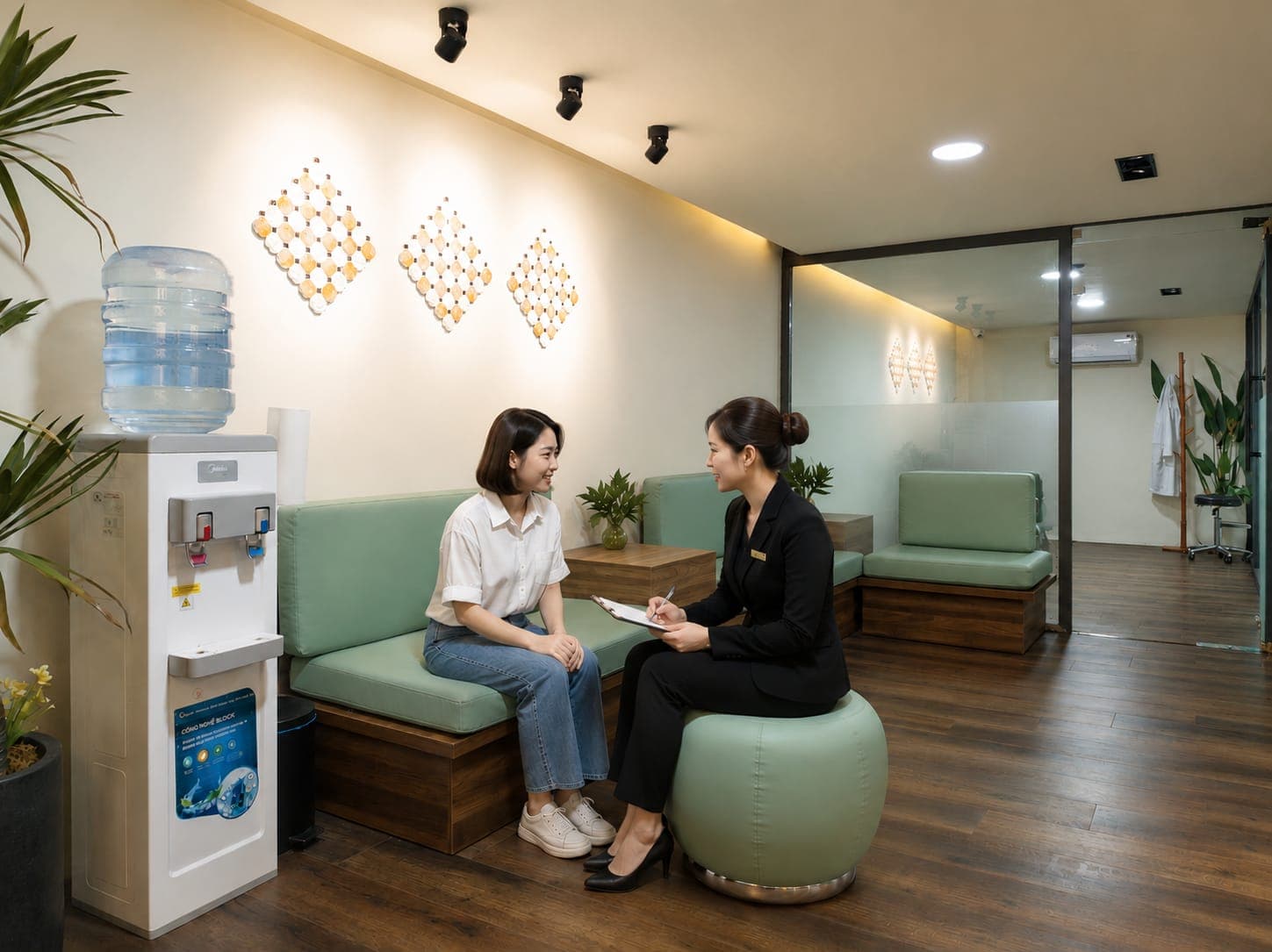 Nhân viên BonBoz Clinic tư vấn riêng cho khách hàng