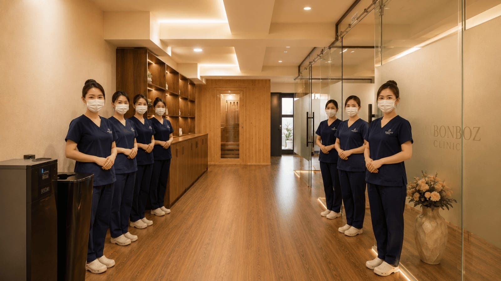 BonBoz Clinic reception team at the front desk