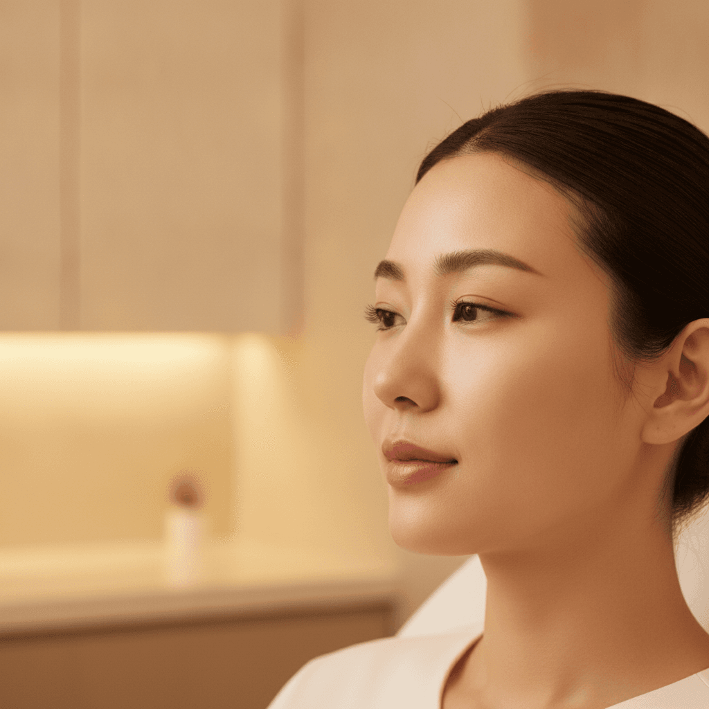 Ảnh minh hoạ (AI-generated — Gemini) — Góc nghiêng gương mặt phụ nữ châu Á