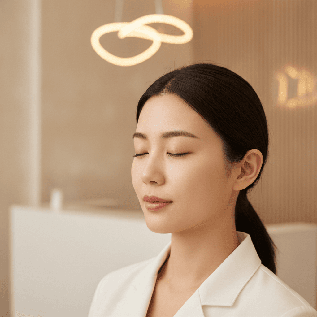 Ảnh minh hoạ — Phụ nữ châu Á nhắm mắt thư giãn trước sự kiện