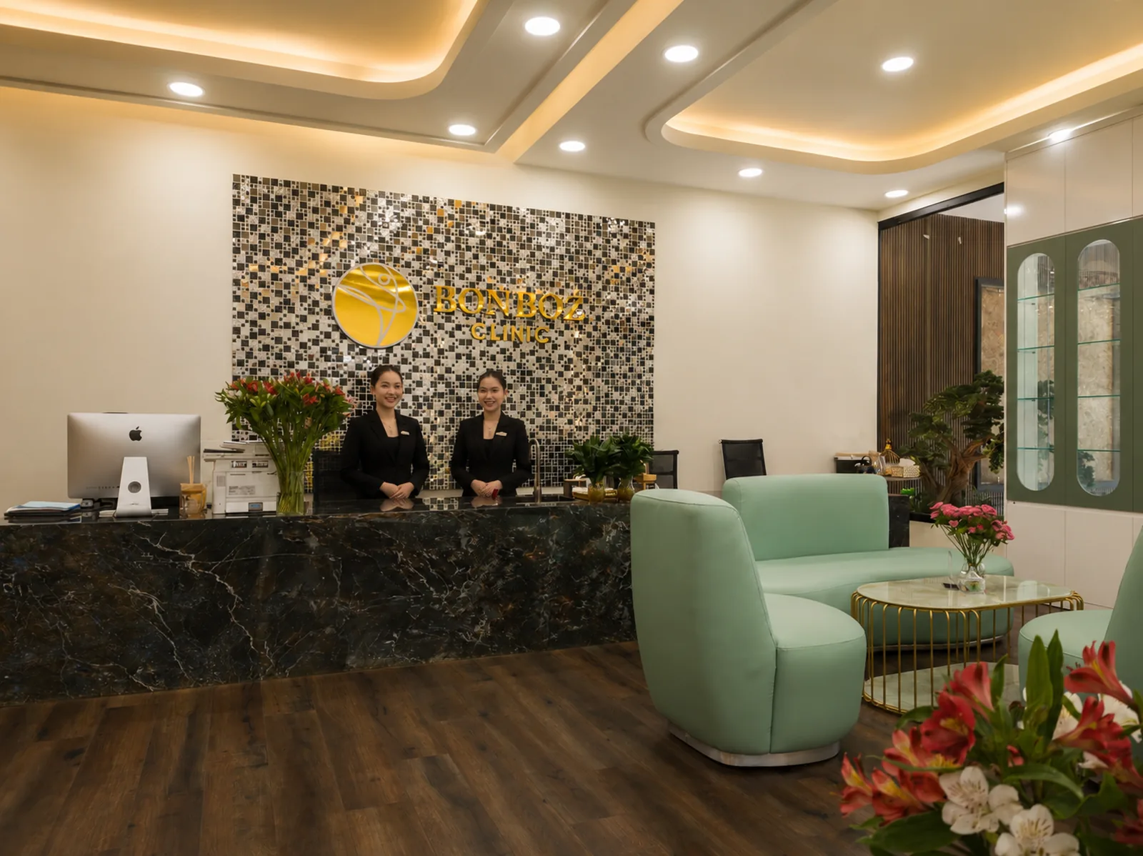The reception desk